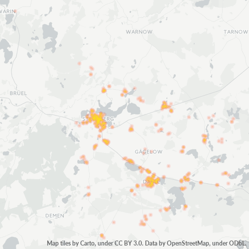 Heatmap für plz 19406