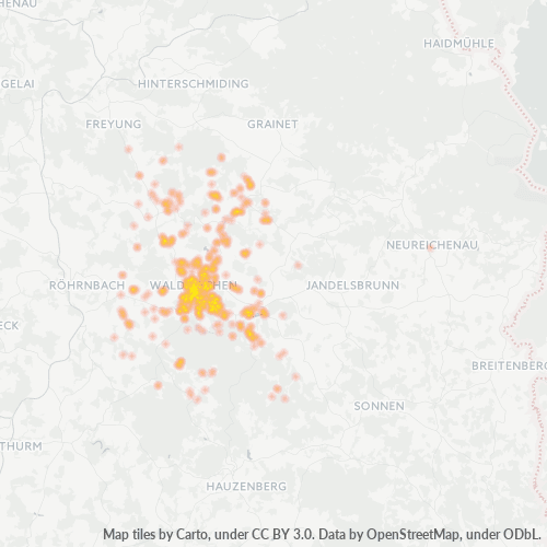 Heatmap für plz 94065