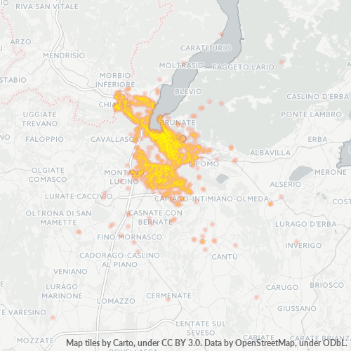 Mappa di calore per cap 22100