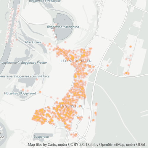 Heatmap für plz 76344