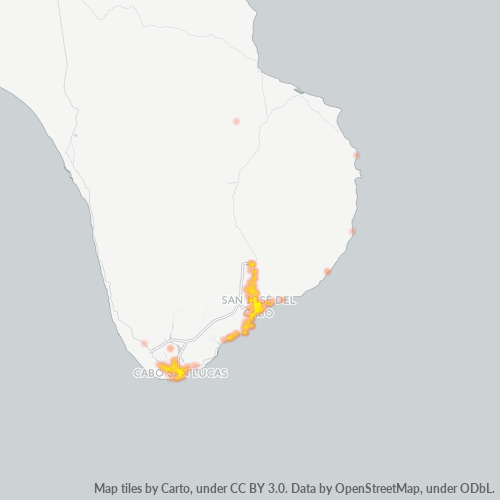 23400 Mapa de calor de densidad empresarial