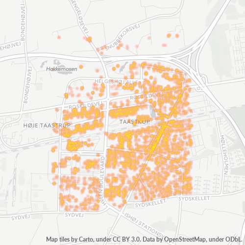 2630 Heatmap over forretningstæthed