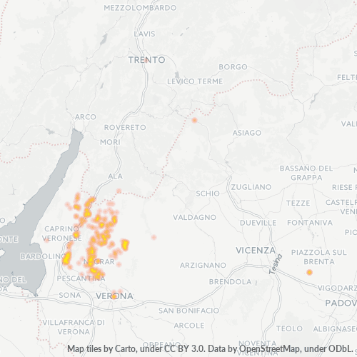 Mappa di calore per cap 37020