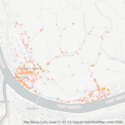 45680 Business Density Heatmap