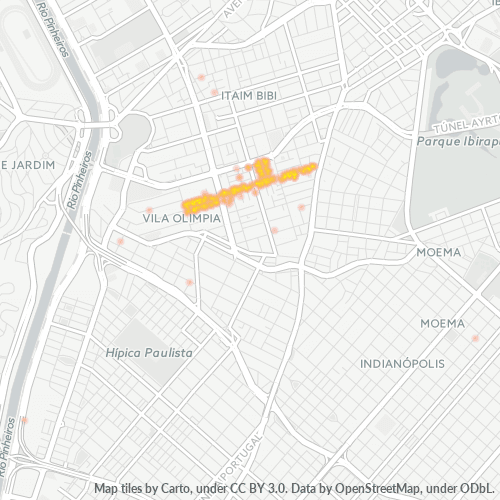 04544-000 Mapa de calor de densidad empresarial