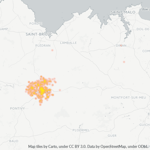 22600 Mapa de densitat de negocis 22600 Mapa de densitat de negocis