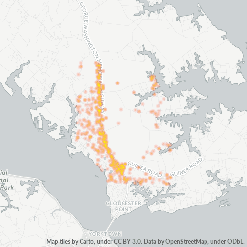 23072 Business Density Heatmap