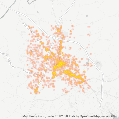 27330 Business Density Heatmap