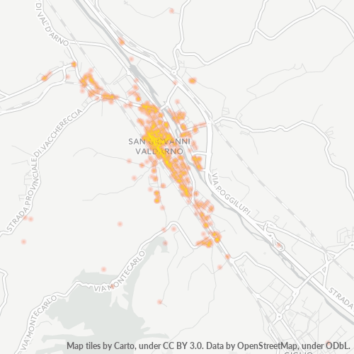 Mappa di calore per cap 52027