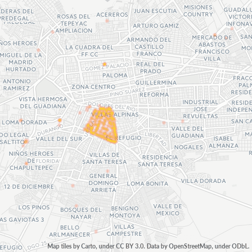 34139 Mapa de calor de densidad empresarial