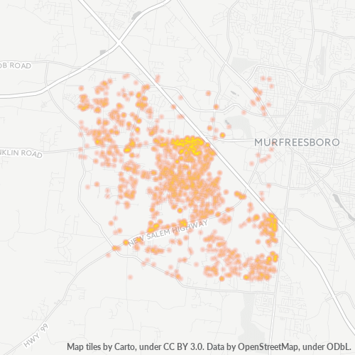 37128 Business Density Heatmap