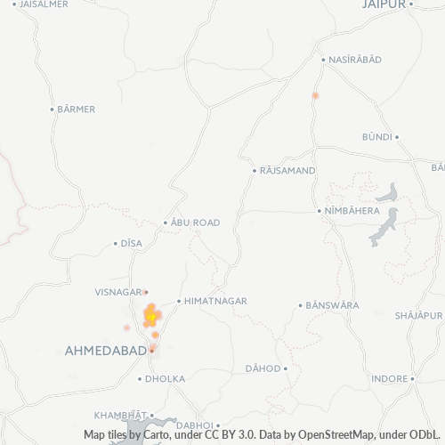 382845 व्यावसायिक घनत्व हीटमैप