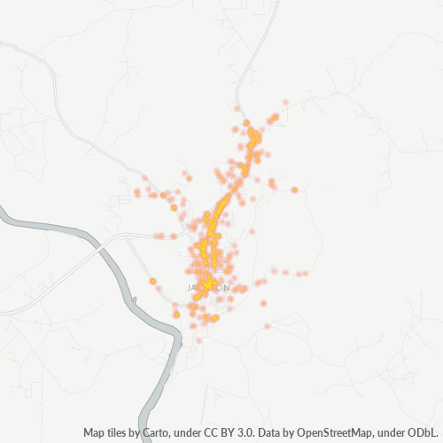 36545 Business Density Heatmap