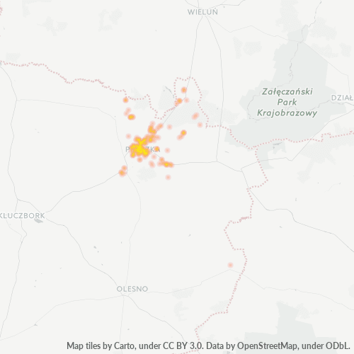 46-320 Mapa intensywności działalności gospodarczej
