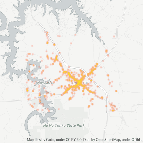 65020 Business Density Heatmap