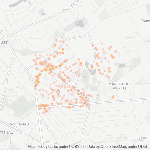 Heatmap für plz 13435