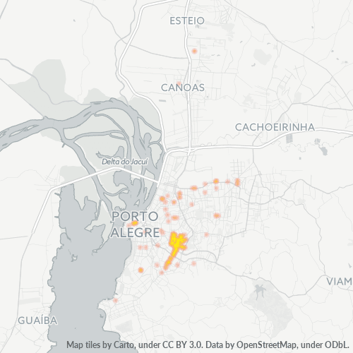 90670-000 Mapa de calor de densidad empresarial
