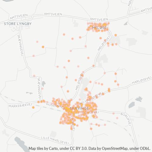 3320 Heatmap over forretningstæthed