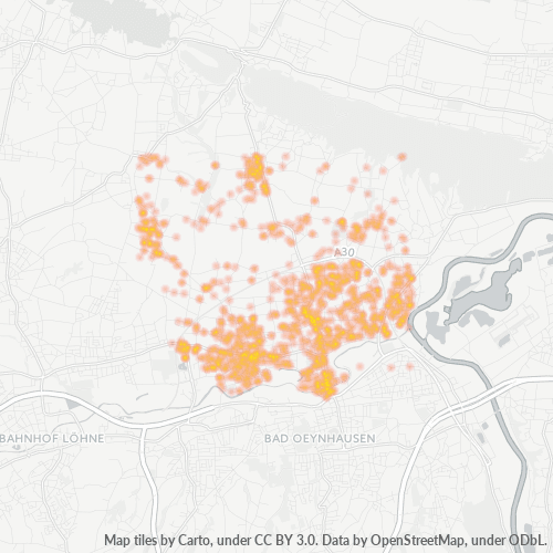 Heatmap für plz 32549
