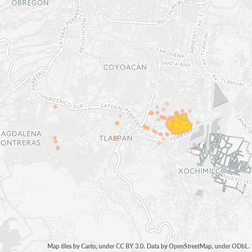 14390 Mapa de calor de densidad empresarial