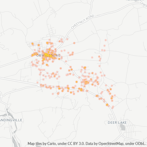 17961 Business Density Heatmap