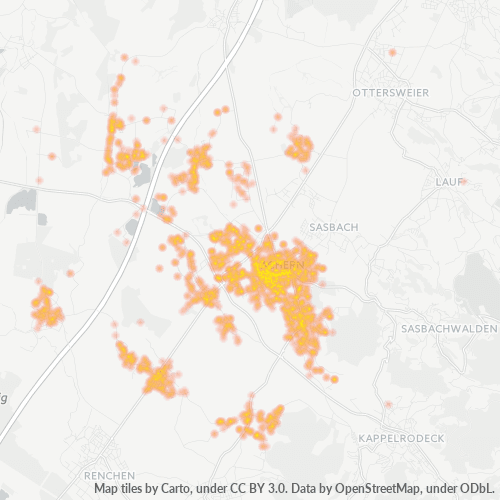 Heatmap für plz 77855