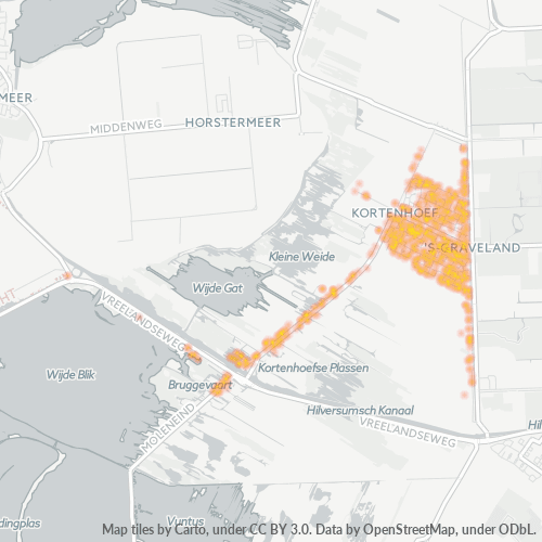 Heatmap voor postcode 1241