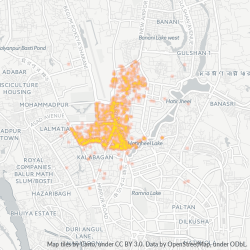 1215 ব্যবসার ঘনত্ব হিটম্যাপ