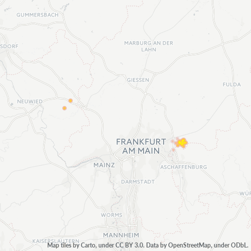 Heatmap für plz 63579