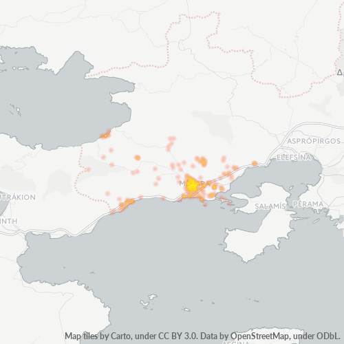 191 00 Χάρτης θερμότητας πυκνότητας επιχείρησης
