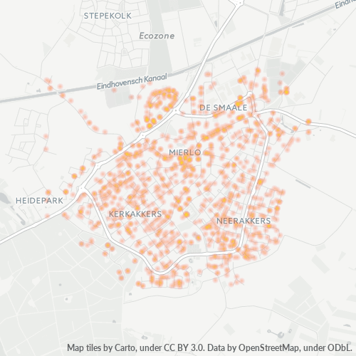 Heatmap voor postcode 5731