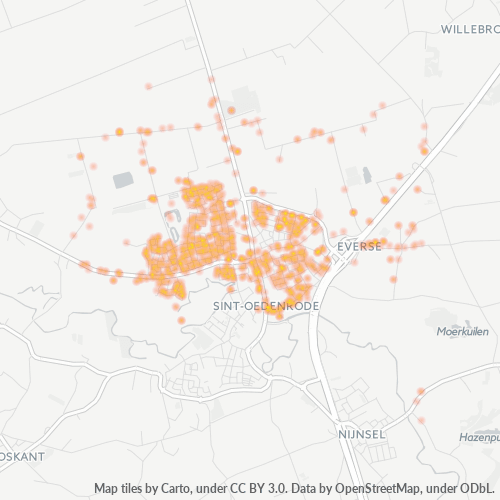 Heatmap voor postcode 5491