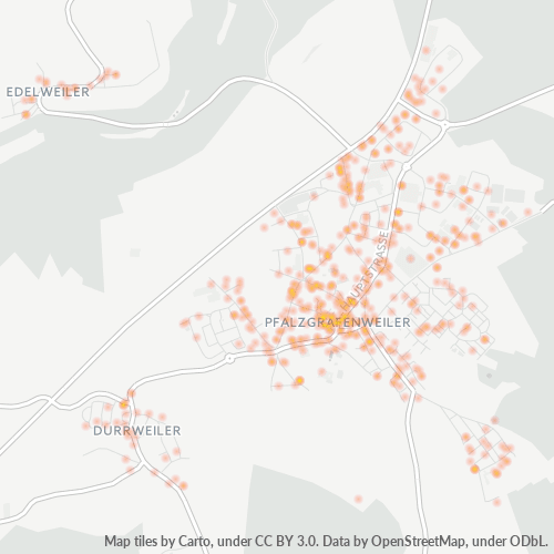 Heatmap für plz 72285