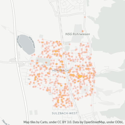 Heatmap für plz 69502