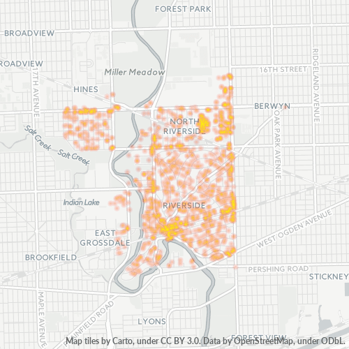60546 Business Density Heatmap