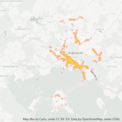 Heatmap für plz 09526