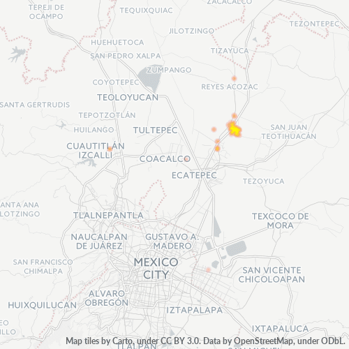 55748 Mapa de calor de densidad empresarial