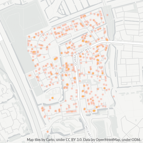 Heatmap voor postcode 3123