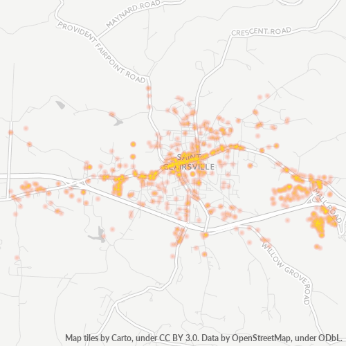 43950 Business Density Heatmap