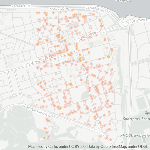 1971 Heatmap Bedrijfsdichtheid
