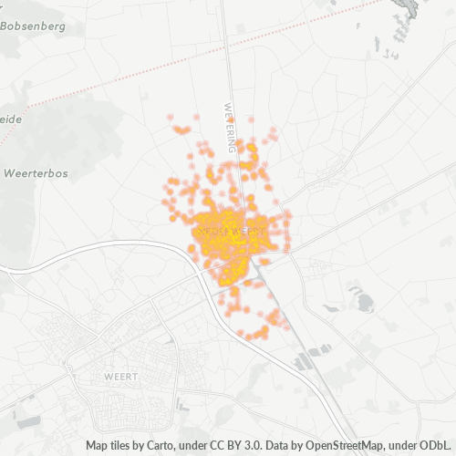 Heatmap voor postcode 6031