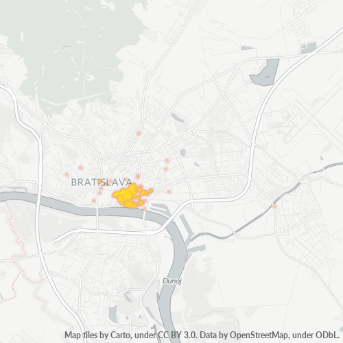 811 09 Teplotná mapa obchodnej hustoty