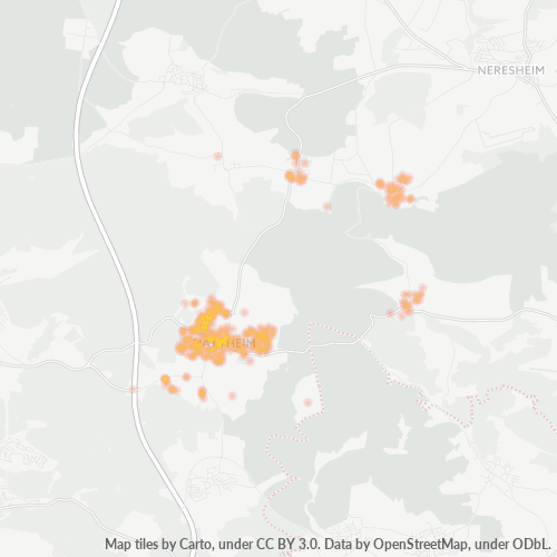 Heatmap für plz 89564