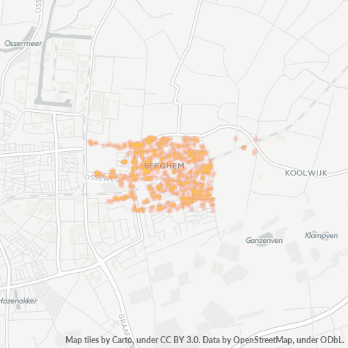 Heatmap voor postcode 5351