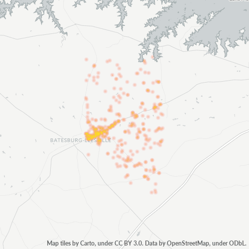 29070 Business Density Heatmap