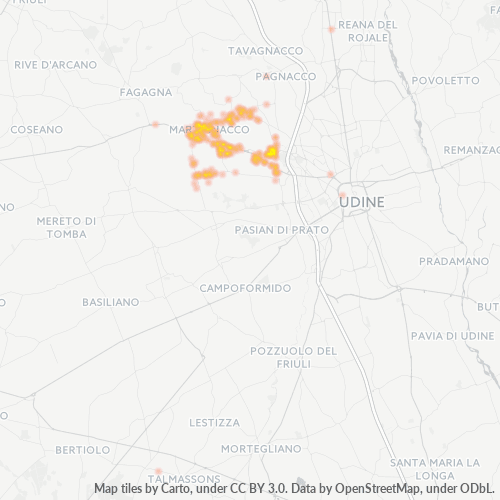 Mappa di calore per cap 33035
