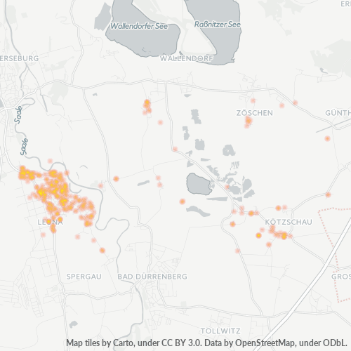 Heatmap für plz 06237