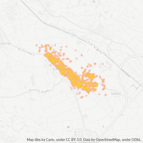 Heatmap voor postcode 5482