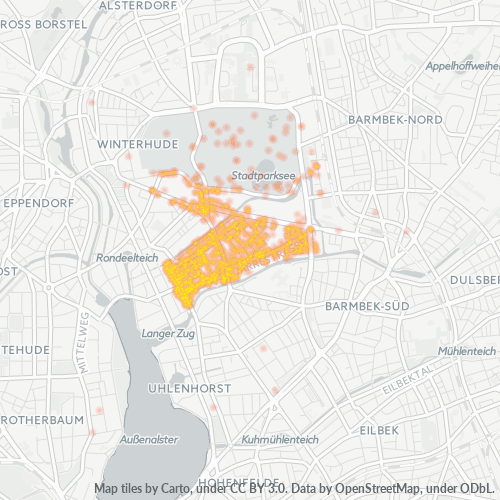 22303 Standortdichte-Heatmap