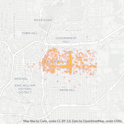 78202 Business Density Heatmap